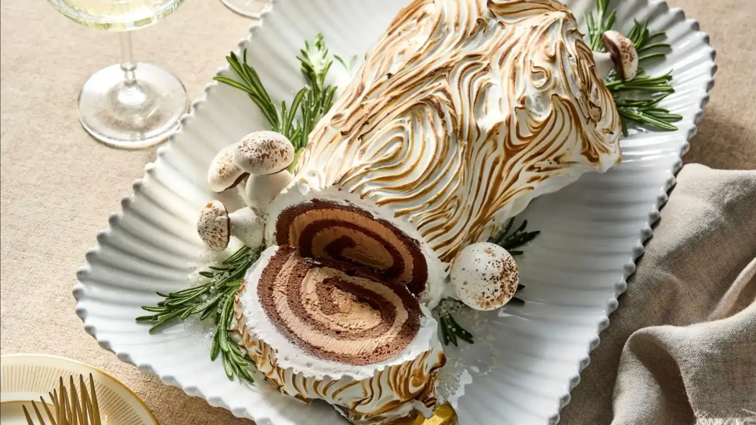 Bûche Moka Meringuée