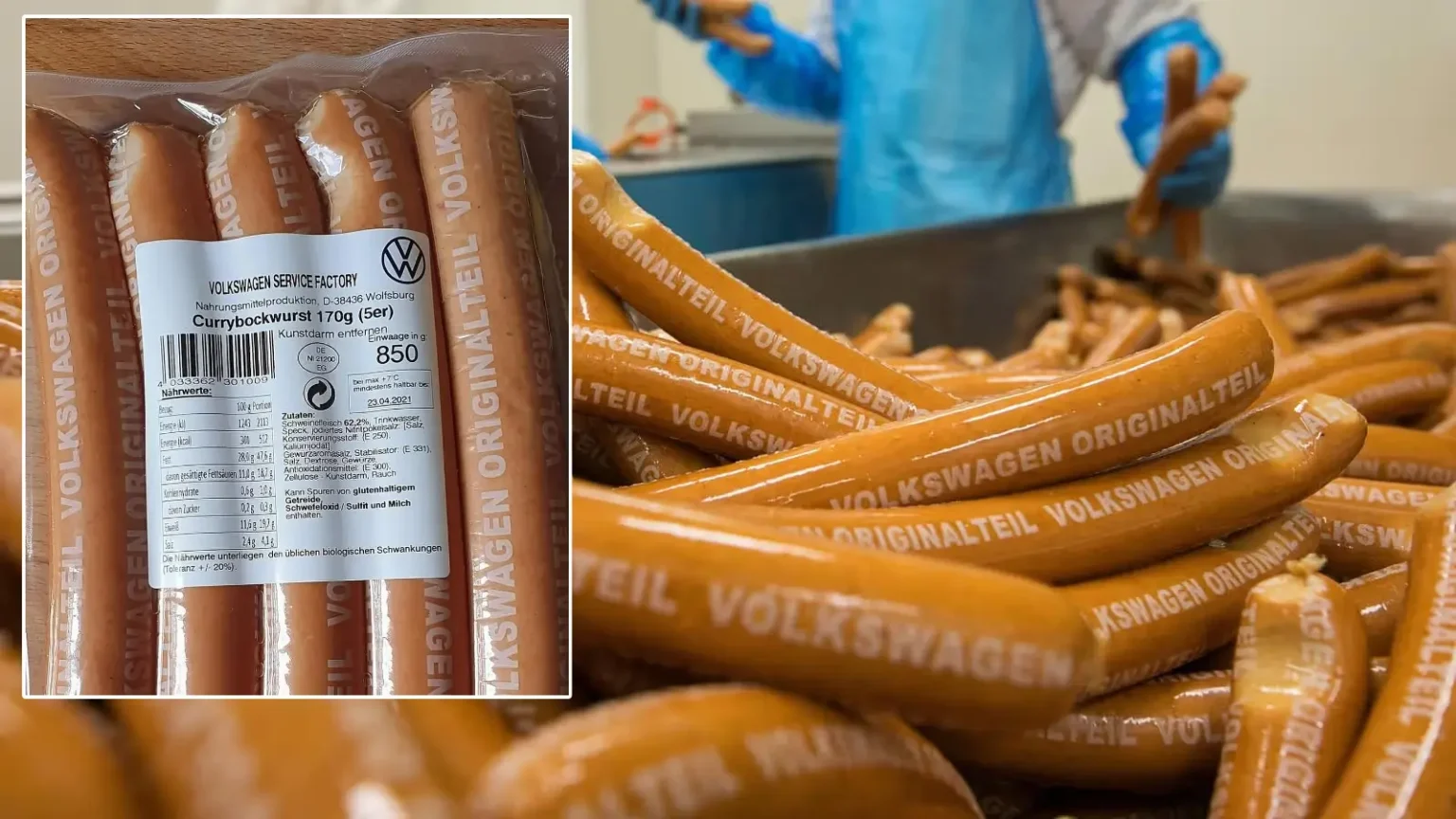 Connaissez-vous les saucisses au curry fabriqués par Volkswagen ? saucisses au curry fabriqués par Volkswagen