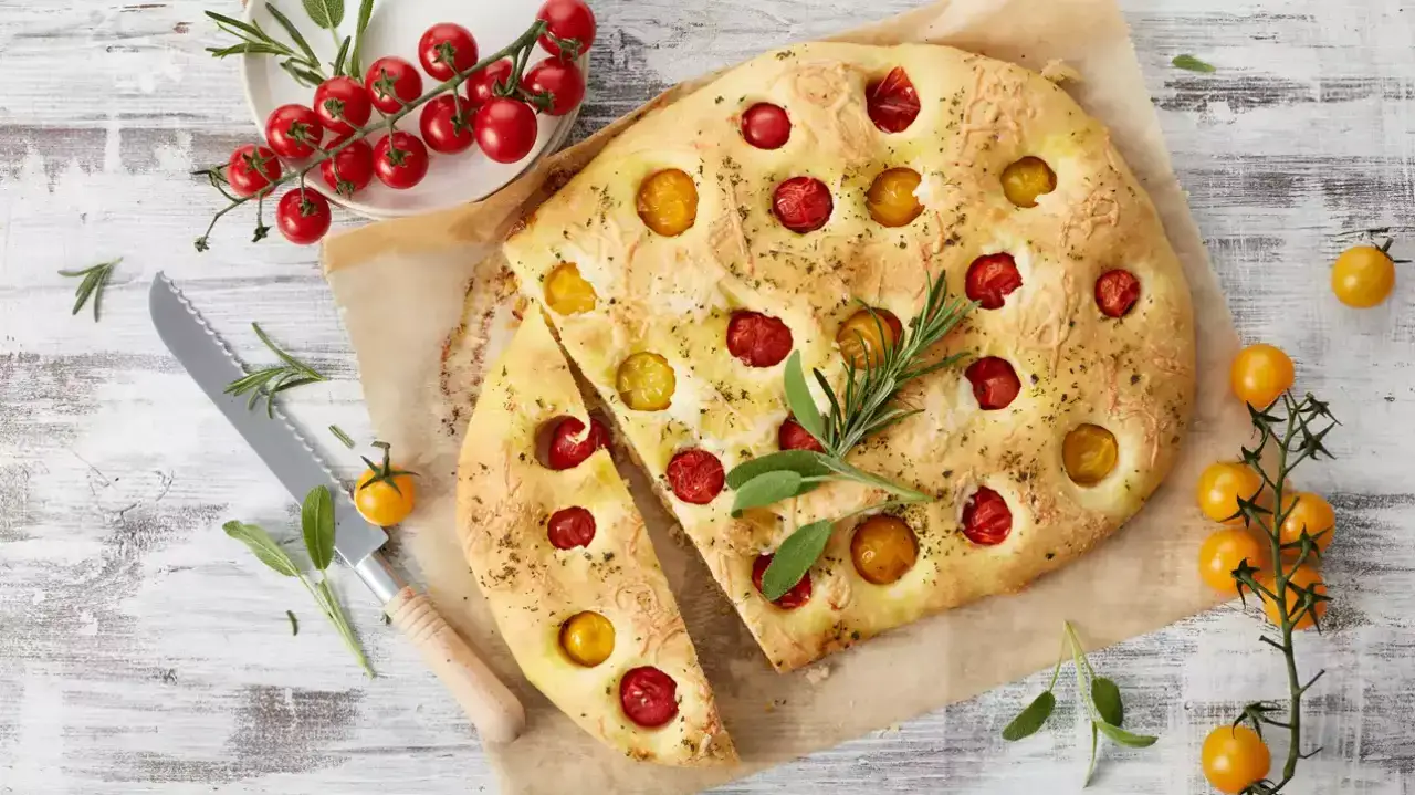 focaccia aux tomates cerises