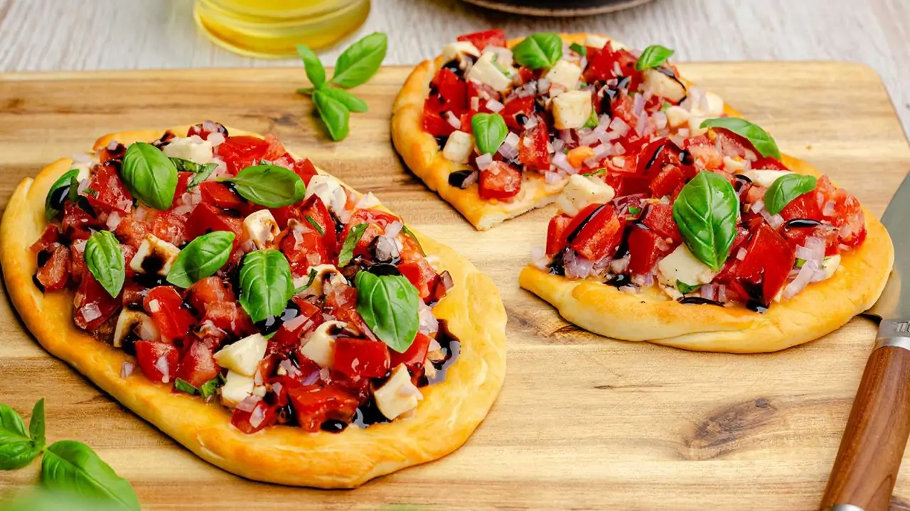pizza fraîche aux accents italiens