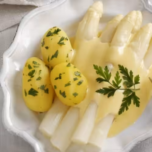 asperges blanches sauce hollandaise
