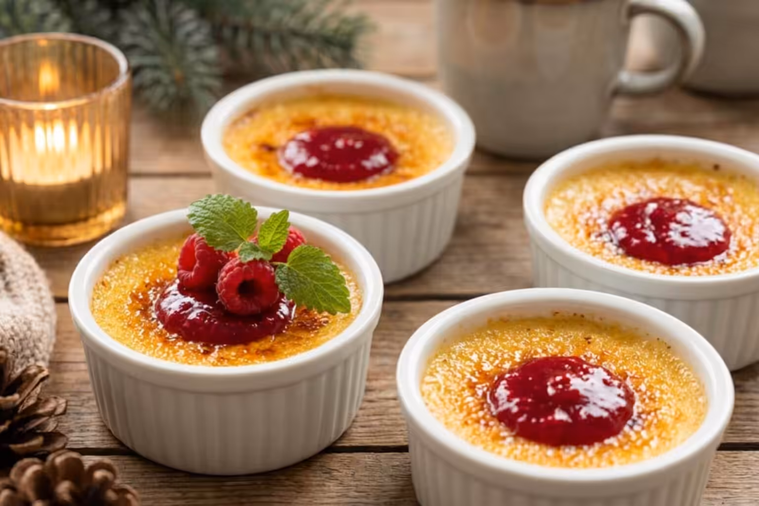 crème brûlée framboise thermomix