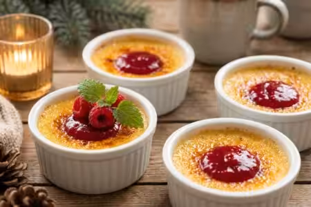 crème brûlée framboise thermomix