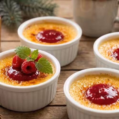 crème brûlée framboise thermomix