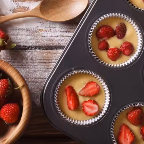 muffins aux fraises