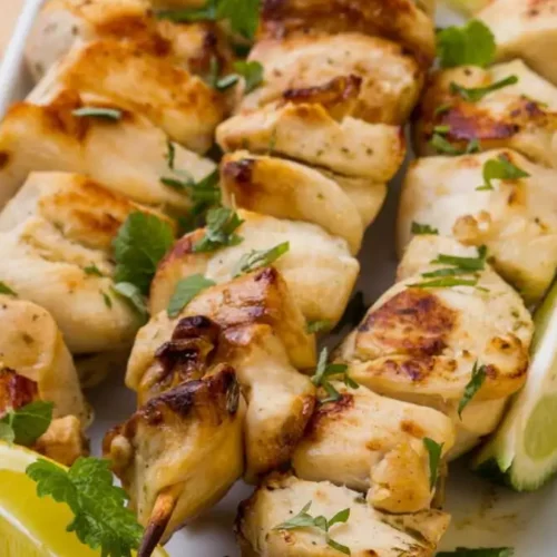 recette Brochettes de poulet marinées au citron et au romarin