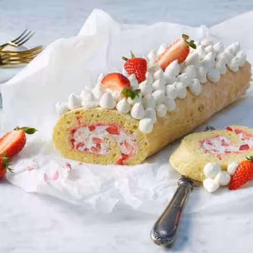 roulade aux fraises