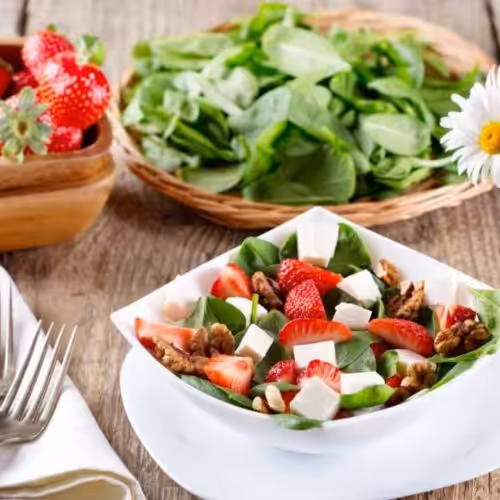 salade fraises épinards feta