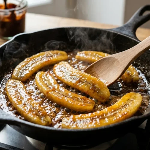 Bananes caramélisées au chocolat - recette