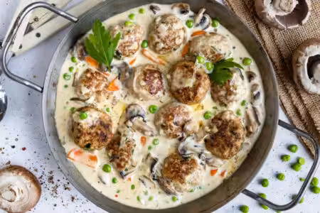 Boulettes suédoises sauce crème aux champignons