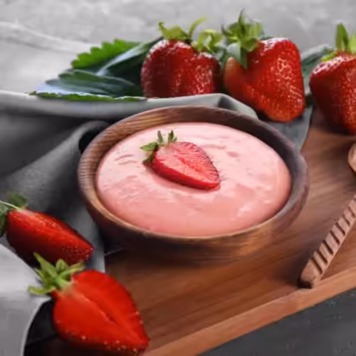 Crème anglaise aux fraises au Thermomix