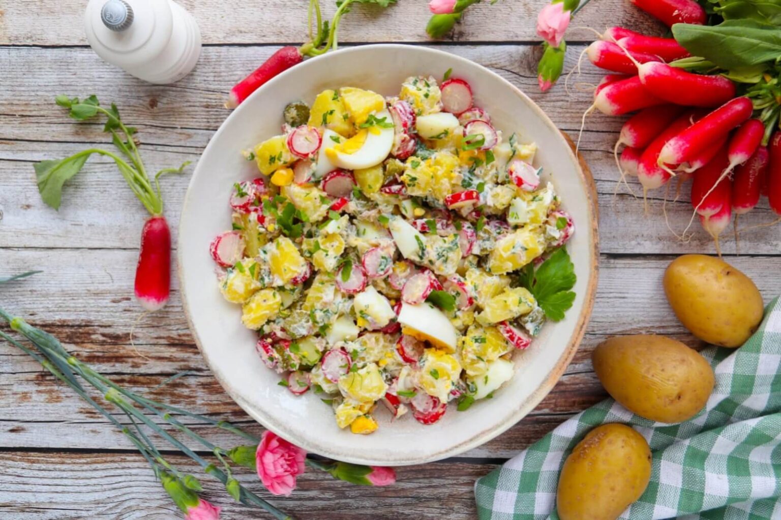 Salade de pommes de terre aux radis