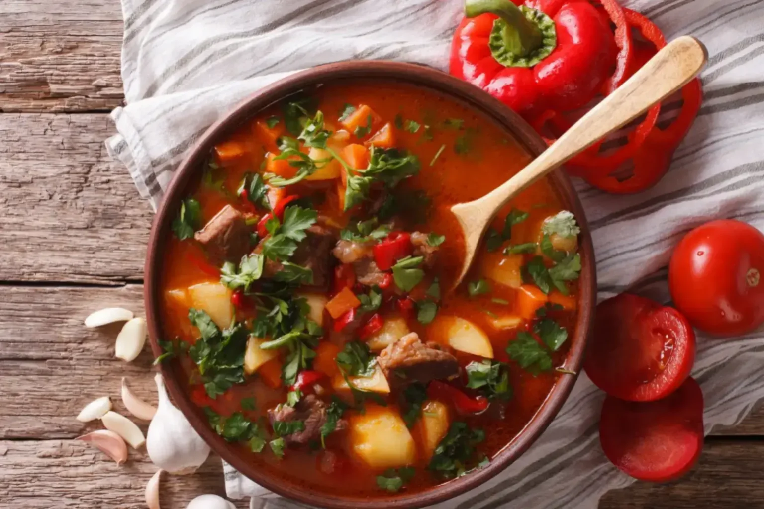 Cette soupe goulash au Thermomix réchauffe toute la maison dès la première cuisson Soupe goulash au Thermomix