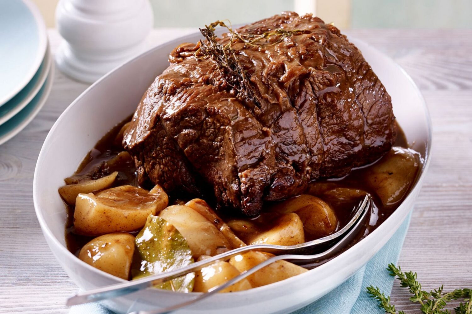Veau rôti aux navets pour la Pentecôte