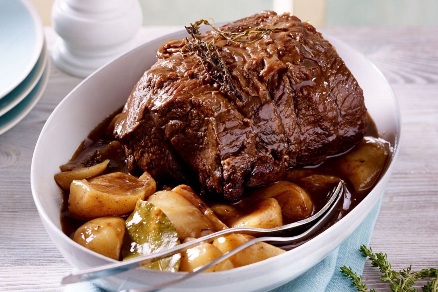 Veau rôti aux navets pour la Pentecôte