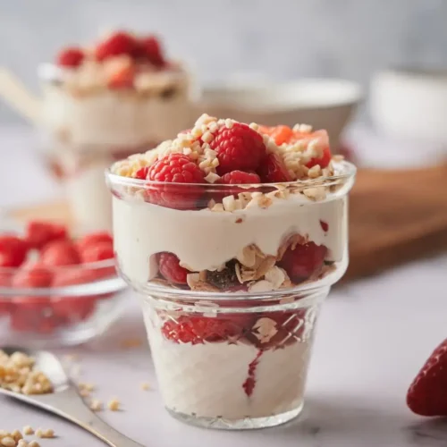 Verrines compote, yaourt et granola maison