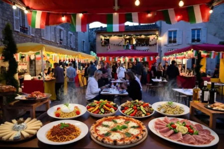marché gourmand italien à Caussade