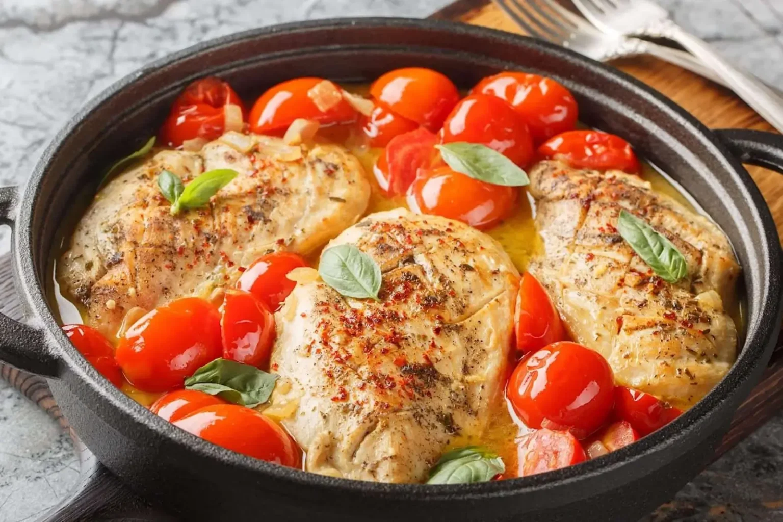 Blancs de poulet sauce soleil : En moins de 30 minutes, ce déjeuner rapide, gourmand et ensoleillé met tout le monde d’accord Blancs de poulet sauce soleil - recette rapide