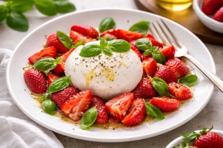 Fraises et burrata : l’association inattendue qui fait craquer les gourmands cet été Fraises et burrata