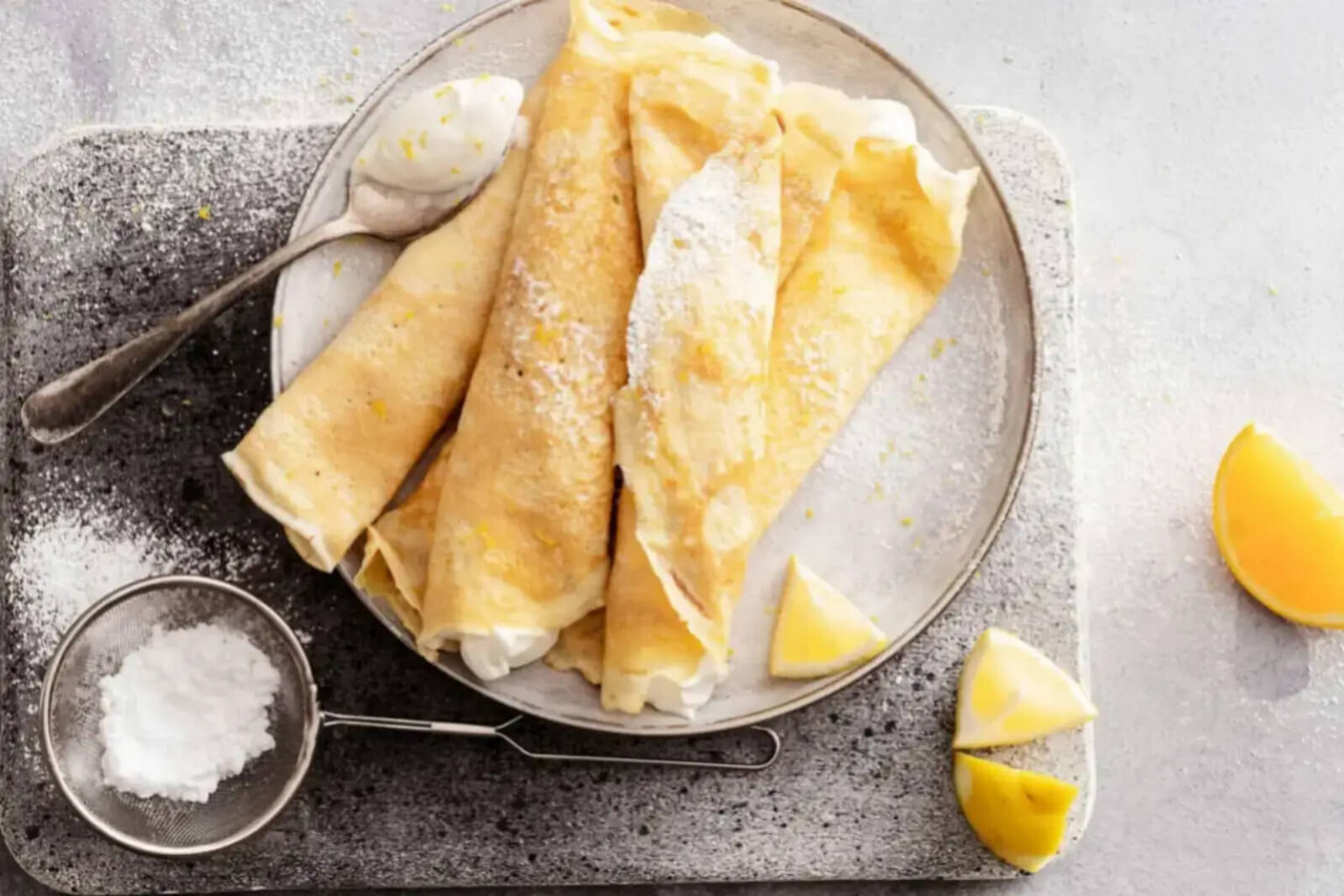 Omelettes à la crème de ricotta au citron