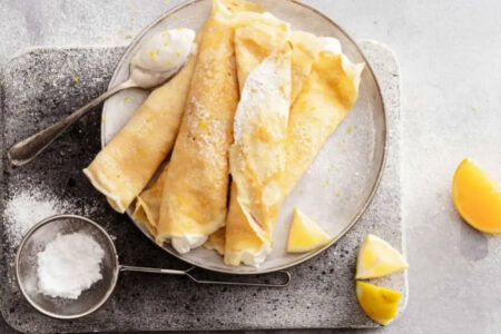 Omelettes à la crème de ricotta au citron