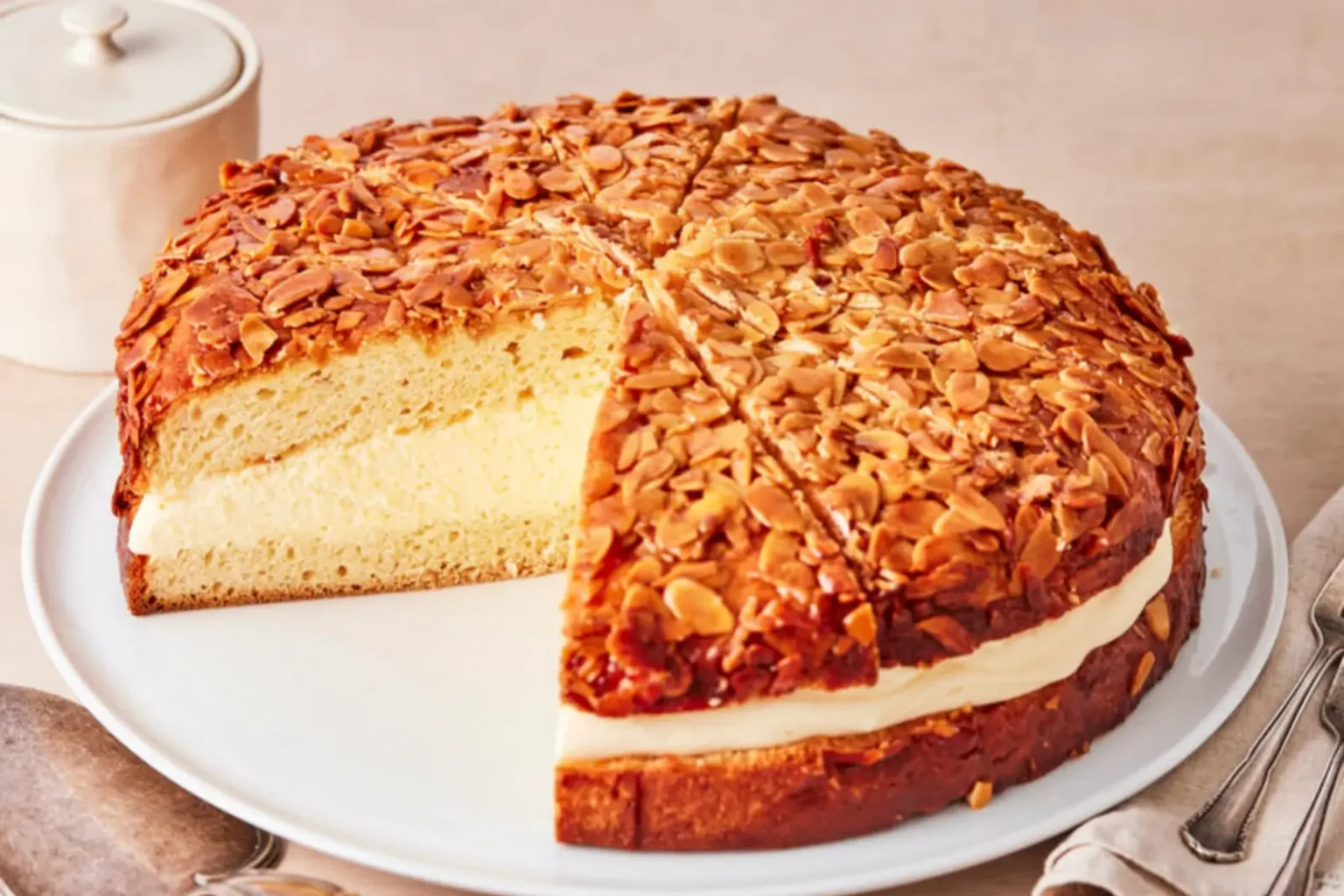 Le Bienenstich, ce gâteau allemand ultra gourmand aux amandes et à la crème va vous faire craquer Bienenstich (piqûre d'abeille)