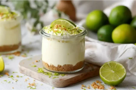 Cheesecake au citron vert en pot