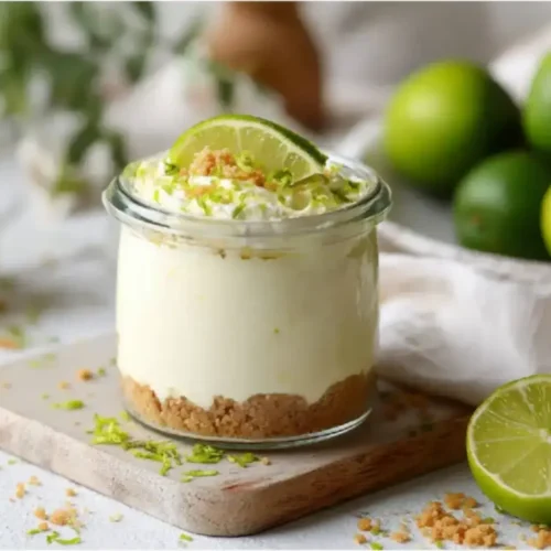 Cheesecake au citron vert en pot