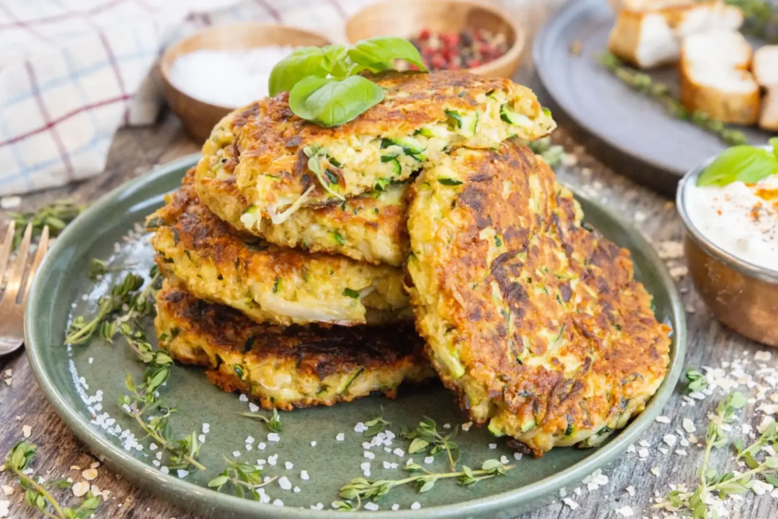 Galettes de courgettes aux flocons d'avoine