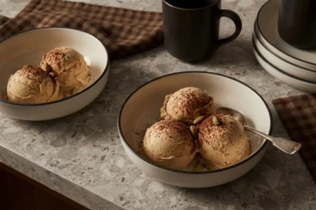Glace moka à la cardamome