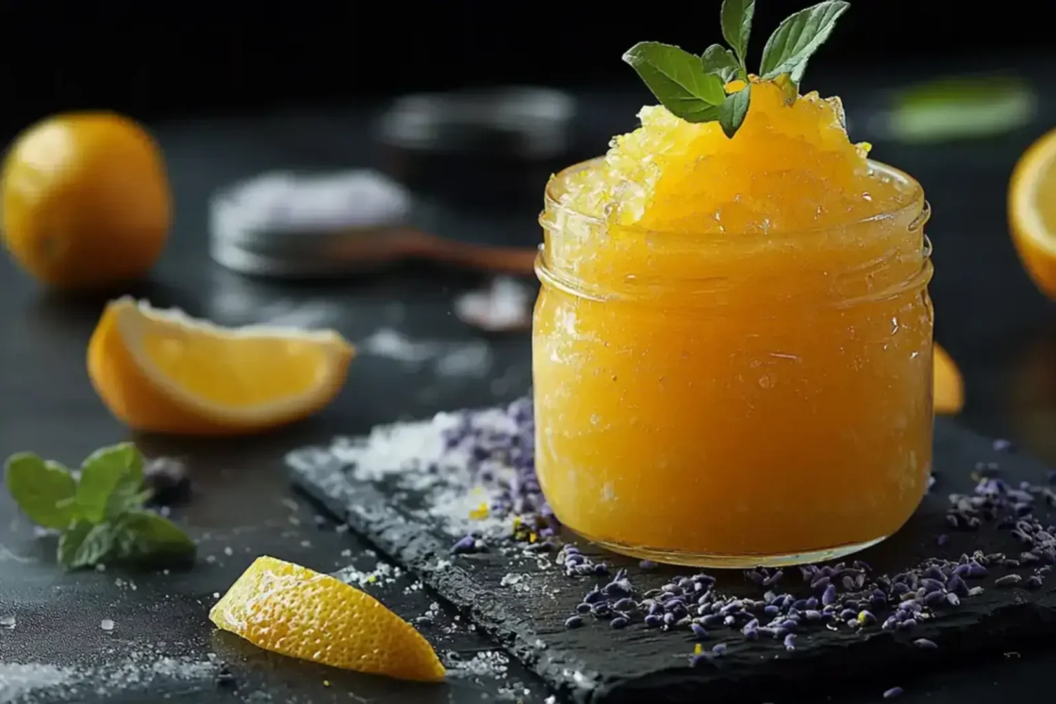 Granité au citron et à la lavande : le dessert glacé ultra rafraîchissant de l’été Granité au citron et à la lavande