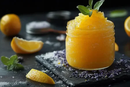 Granité au citron et à la lavande : le dessert glacé ultra rafraîchissant de l’été Granité au citron et à la lavande