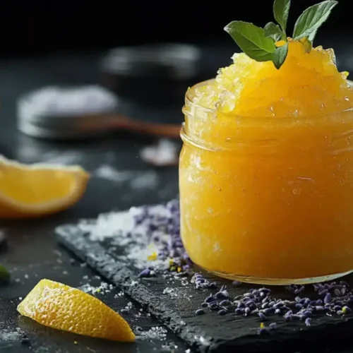 Granité au citron et à la lavande