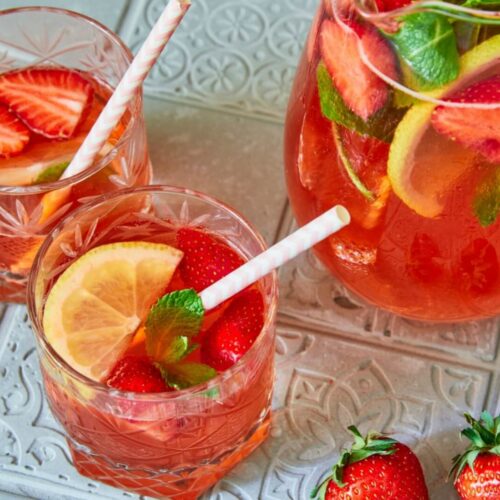 Limonade aux fraises maison
