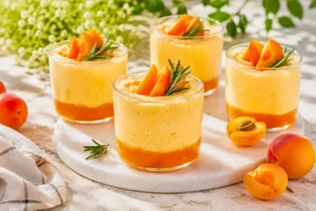 Mousse aux abricots en verrines