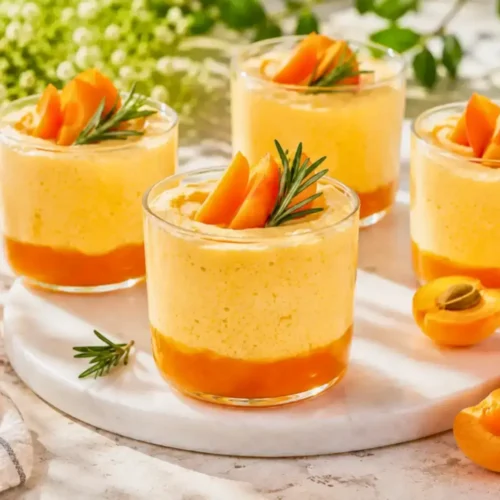 Mousse aux abricots en verrines