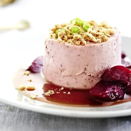 Panna cotta à la sauce pêche