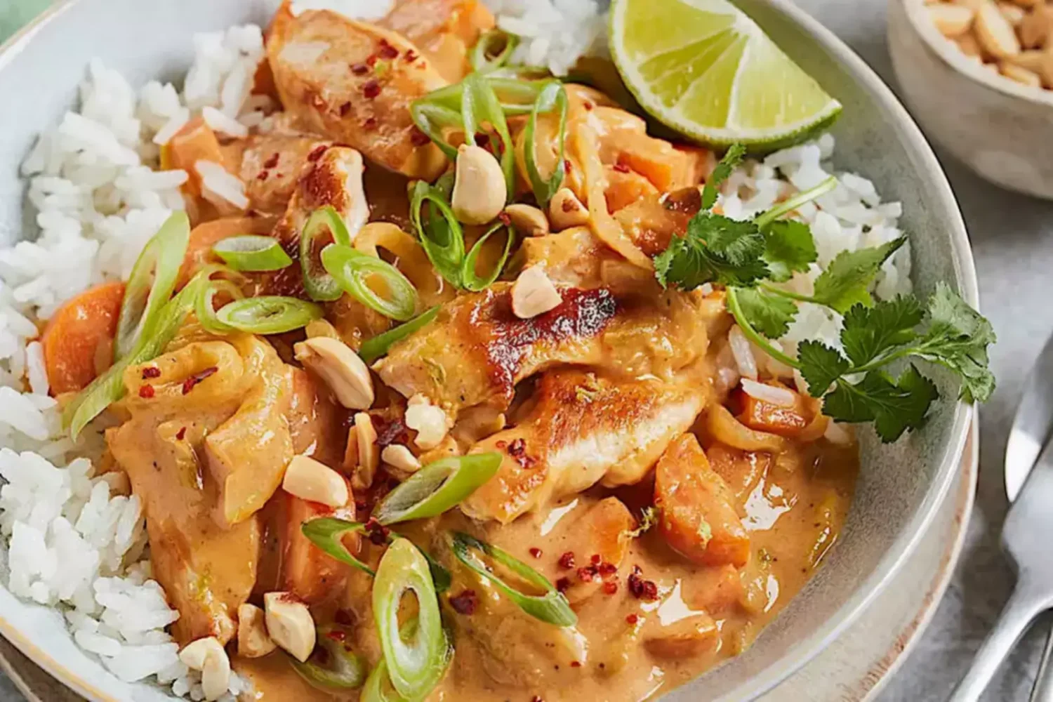 Poulet à la sauce cacahuète : un plat gourmand prêt en 30 minutes Poulet à la sauce cacahuète