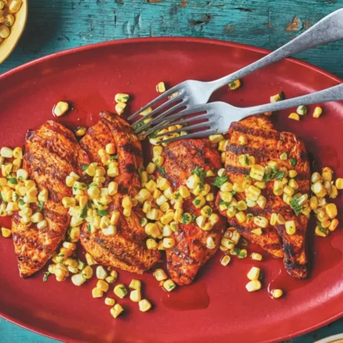 Poulet cajun grillé à la salsa de maïs