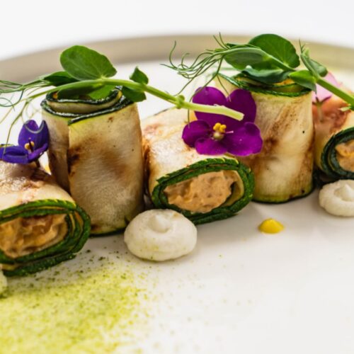 Roulés de courgettes au fromage de chèvre frais