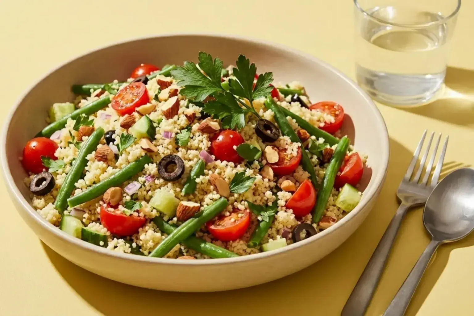Salade de couscous perlé aux saveurs méditerranéennes