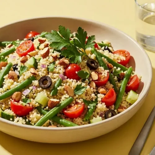 Salade de couscous perlé aux saveurs méditerranéennes