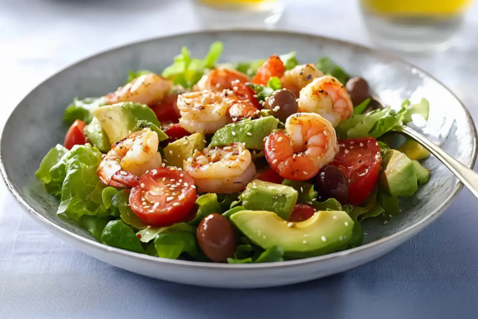Salade de crevettes et avocat