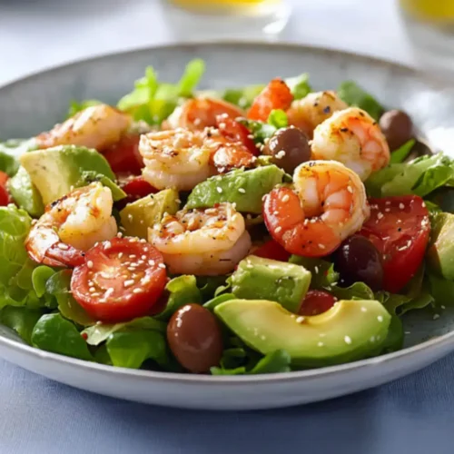 Salade de crevettes et avocat