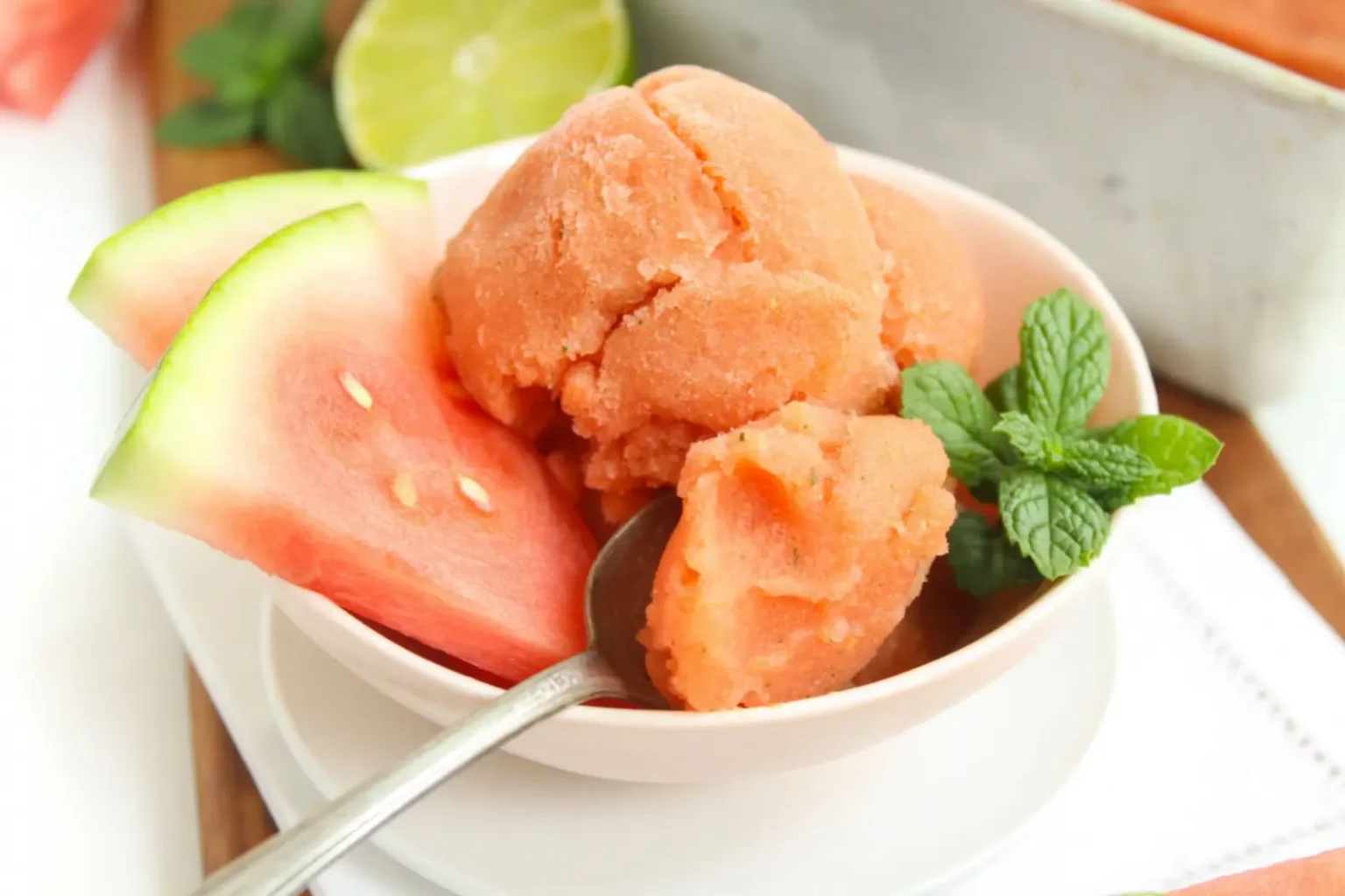 Sorbet à la pastèque façon mojito