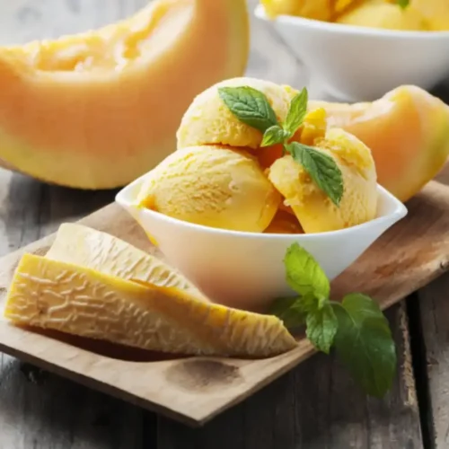 sorbet au melon et à la menthe