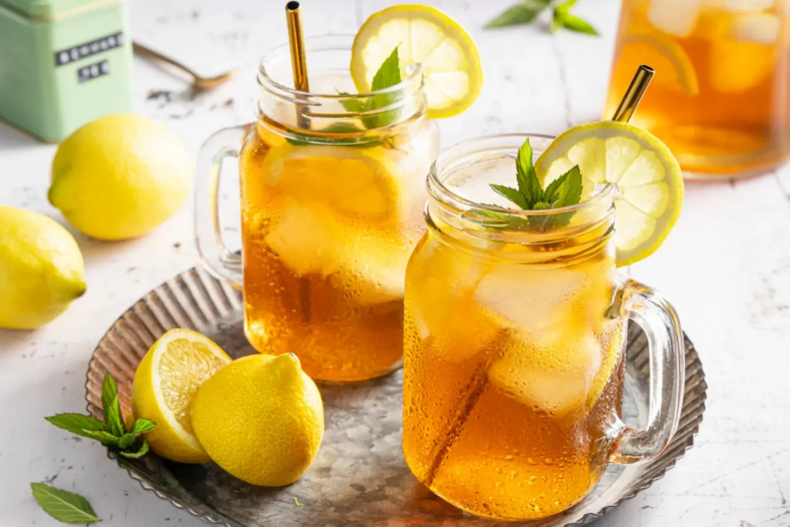 Thé glacé au citron maison : l’astuce qui le rend ultra rafraîchissant sans trop de sucre Thé glacé au citron maison