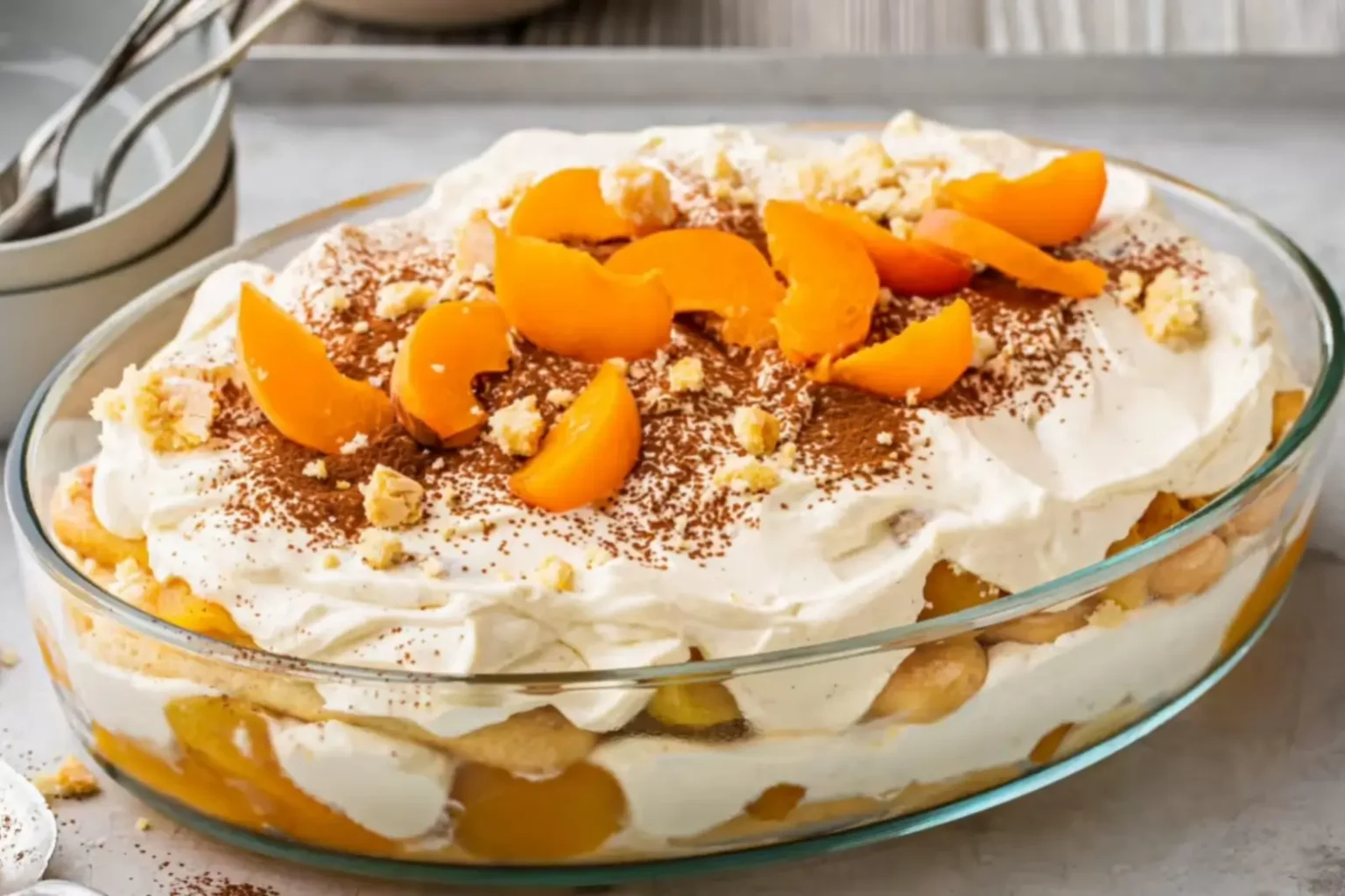 Tiramisu aux pêches : le dessert frais et ultra fondant qui fait sensation tout l’été Tiramisu aux pêches