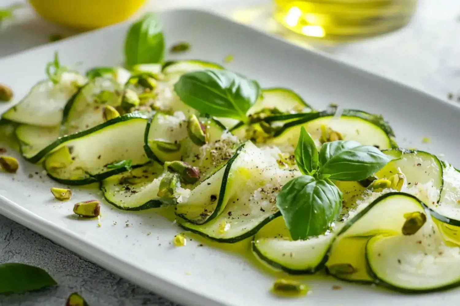 Carpaccio de courgettes : l’entrée ultra fraîche et chic qui fait sensation tout l’été carpaccio de courgettes