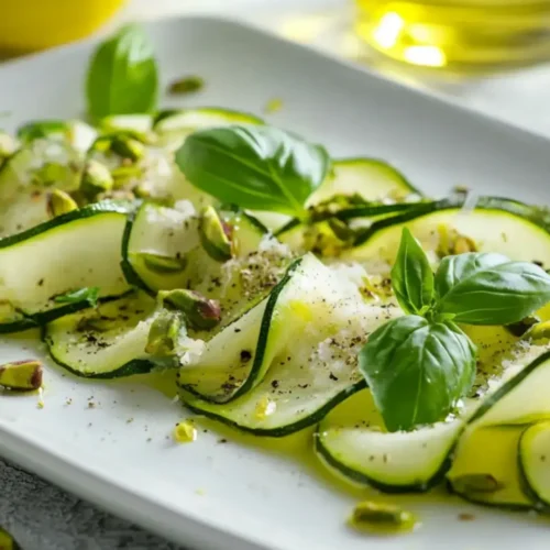 carpaccio de courgettes